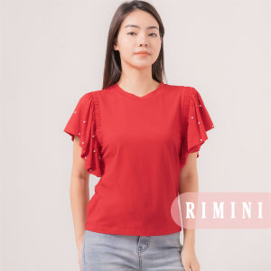 RIMINI -  Atasan Cewe Blus Casual Strechy Mutiara Jumbo  - Amarly Top 85575