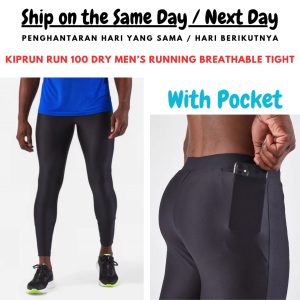 K@lenji Kiprun 100 Men Running Tights With Pocket for Phone & Key / Long Tight