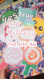 Set 5 Thẻ trả lời YES NO Hotis cầm tay thẻ trắc nghiệm - Giấy bìa cứng ép nhựa giáo cụ dạy học