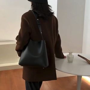 Pu Leather Women Shoulder Bag Handbag Sling Tote Beg Bucket Bag Tangan Wanita Girls Students Bag