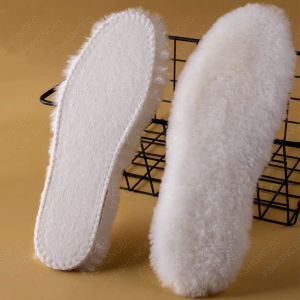 Genuine Sheepskin Wool Insoles for Boots and Shoes Insert Feet Warmmer Fleece Insole Thicken Fluffy Cashmere Thermal Shoe Pads