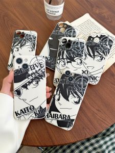 Cartoon Detective Conan Silicone Phone Case Full Cover Protection for  15/14Promax 13/12Mini 11 Soft 16 Couple Female 8Plus Anti-Fall Male 7/6S Personality X