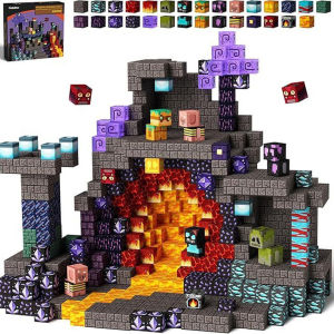 100PCS Magnetic Building Blocks Toy Build Magic Cave World With Magnet Construction Set Educational Gift for Kids Christmas Gift