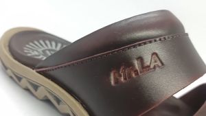 Mr.LA * Sandal Casual Pria Kulit BN 702 Hitam | Sandal Cowok Slide | Sandal Slip On Kekinian Size 39-43