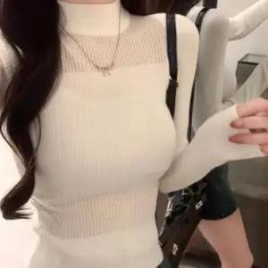 เสื้อสเวตเตอร์ถักคอสูงแขนยาวสไตล์ใหม่ปี 2025 สำหรับผู้หญิง ทรงเข้ารูป ทรงหลวม แขนยาว ปกโปโล ทรงเข้ารูป ทรงเข้ารูป