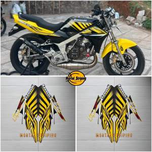 Stiker Striping Lis Body Kawasaki Ninja 2014 Kuning