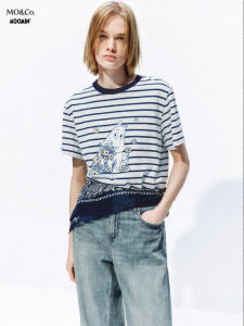 MO&Co. | Striped Cotton T-Shirt