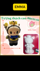 Tượng thạch cao Búp Bê EMMA chú rể kỳ lân M39 (Không kèm màu) Bé Tô Màu Tô Tượng