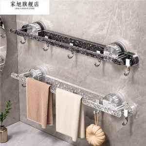 Strong Load Bearing Bathroom Towel Hook Lightweight Suction Cup Wall Mounted Storage Rack No Drilling Required Towel Holder