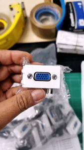 VGA ตัวเมีย หัวงอ90องศา สามารถใส่หน้ากาก Panasonic รุ่นใหม่ VGA FEMALE SOCKET Module WALL FACE PLATE OUTLET 1ชิ้น