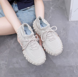 New 2025 Womens Dequan Breathable Mesh Sports Casual Shoes Thick Bottom Agan Summer New Style Fashionable Korean Version