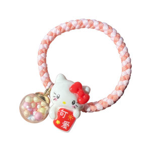 Sanliou Cute Cartoon Childrens Jade Guigou Kuromi Hair Ring Not Damaging Hair Band Headrope Tie Horse Tail Headwear