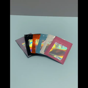 ( 50 Pcs ) Plastik Klip Biru Hologram | Ziplock Hologram Oil | Plastik Klip Hologram Serbaguna | Plastik Klip Accesories