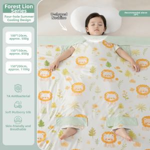 MUSHABAI | Kids Anti Kick Sleep Sac Summer Thin Anti-startle Belly Protector