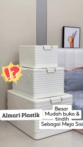 L33-81cm Folding Storage Box Movable Storage Box Metal Snap Multifunction With Bottom Pulley