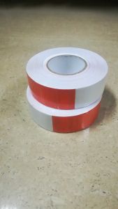 Reflector Grade Sticker Honeycomb White/Red Tape Roll 2 inches 50 meters