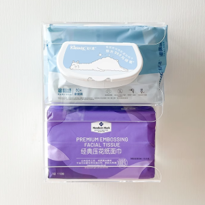 Bathroom Double Layer Wet Toilet Paper Storage Box Wall Mounted Acrylic Organizer No Drilling Required Toilet Paper Holder