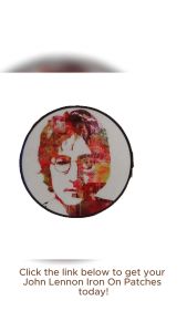 JOHN LENNON ROCK N ROLL IRON ON PATCHES