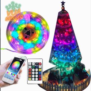 Bộ Đèn Led Fairy Light 10 Mét 16 Triệu Màu Điều Khiển APP Điện Thoại Dây Led Nháy Đuổi Decor Phòng Trang Trí Tết Giáng Sinh
