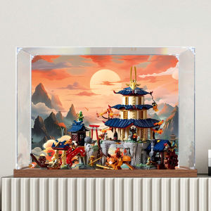 Acrylic Display Case Suitable for Lego 71814 Arena Temple City Building Blocks Figure Storage Box Dustproof Display Stand