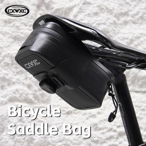 CXWXC TPU Bicycle Saddle Bag 0.6L Self Locking Knob Tail Bag Portable BOA Cycling Bag Waterproof Thick Hardened Mini Bike Bags