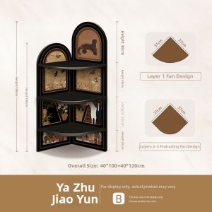 JIJIANJI | Vintage Living Room Corner Storage Cabinet