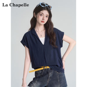La Chapelle | Faux Two-piece V-neck Short-sleeve Shirt
