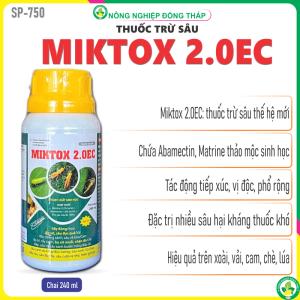 Thuốc Trừ Sâu MIKTOX 2.0EC – Hoạt Chất Sinh Học (Chai 240ml)