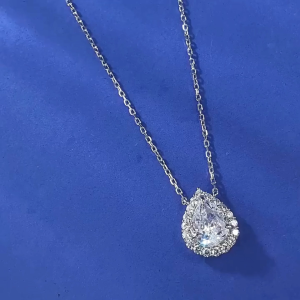 Necklace Wanita Kalung Korea Style Titanium Anti Karat Tidak Luntur Water Drop XL 49