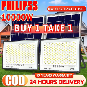 【BUY 1 TAKE 1】10000W Solar Lights With Solar Panel Outdoor Lighting Waterproof IP67 Original 9730LED 680000mAh Solar Flood Light Christmas Lights Solar Power Led Lights For Room At Night
