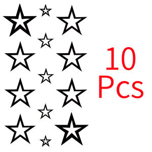 1Pc Five-Pointed Stars Waterproof Temporary Tattoo Stickers Long-lasting Waterproof for One to Two Weeks For Man and Woman.