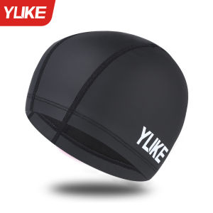 Womens Long Hair Large Size Waterproof Silicone Swimming Cap No Headache Professional Training Ear Protection Solid Color Set