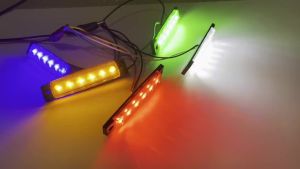 2Pcs 6LED 12V/24V Truck Trailer Side Marker Indicators Clearance Lights Car Brake Rear Highlight Tail Light Warning Signal Lamps