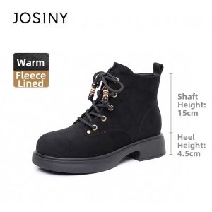 Josiny | New Autumn Winter Side Zip Martin Boots Short Ankle Boots