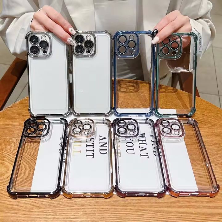 Vivo V50 Pro 5G สี่มุมชุบ ป้องกันการตกเคสโทรศัพท์โปร่งใสสำหรับ Vivo V40 V50 Pro V40Pro V50Pro 5G 2025 เคสด้านหลังซิลิโคนกันกระแทกหรูหราสำหรับ VivoV40 VivoV50 Pro VivoV40Pro VivoV50Pro 5G