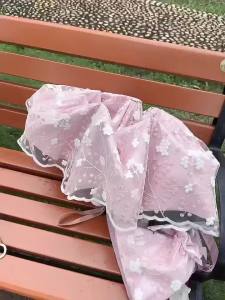 Full-automatic Lace Sun Umbrella 2 Layers Embroidery Sunshade Anti-ultraviolet Folding Umbrella Rain or Shine Women Girl Gift