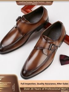 Handmade New Style British Buckle Business Dress Shoes for Men