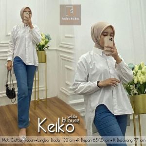 atasan top keiko wanita jumbo fit to XXL terbaru mewah elegan kekinian