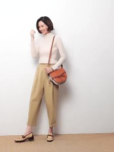 ali2024 Áo Len Có Dây Rút Cổ Ngược Cao Phong Cách Hàn Quốc Mẫu Mới Thu Đông Áo Len Dệt Kim Ôm Dáng Ngắn Chui Đầu Áo Mặc Trong Bó Sát Nữ