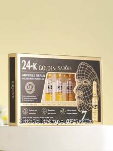 2ml*7 Vials/Box Vitamin C Ampoule Essence 24K Gold Hyaluronic Acid Serum Deeply Moisturizing Whitening Facial Essence