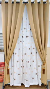 MR.CURTAIN Addie Sheer Langsir Lace Bersulam Bunga Siap Jahit Cangkuk & Ring / Ready Made Day Curtain Hook Ring