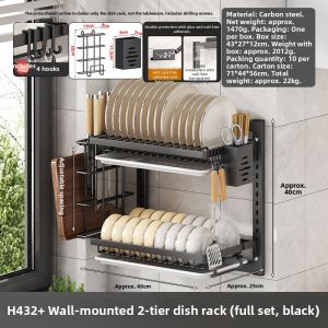 Wall-Mounted Multi-Layer Dish Drying Rack