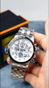 Jam Tangan Pria Rantai Stainless Crono Variasi Tanggal Aktif Jam Tangan Kasual Pria Terbaru Spesial