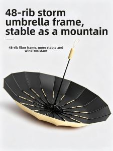 XIANGCAI | Windproof UV Sunproof Rain and Sun Umbrella 48 Ribs