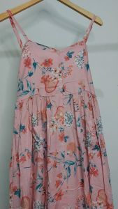 Dress Maxi Camisole Outfit Santai Motif Bunga Tali Kecil Rayon Premium Panjang Floor Length Dress Wanita