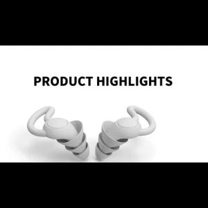Silicone Earplugs With Silicone Lanyard Ergonomic Reusable Earplugs for Hotel Accommodation Swimming Night Rest