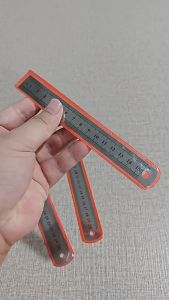 BF-A107 Penggaris Besi 30CM Stainless Steel Ruler 50CM Penggaris 15CM Serbaguna Perlengkapan Sekolah