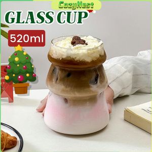 C.N Creative Tree Shaped Coffee and Tea Glass Cups Heat Resistant Christmas Gift Mug