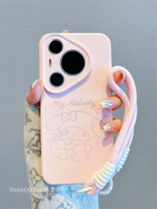 Huawei Pura70 Pro+ New Model Phone Case Pura80 pro Cartoon Cute Strawberry Melody Mate60 Pro+ Liquid Silicone Soft TPU Female Anti-Fall