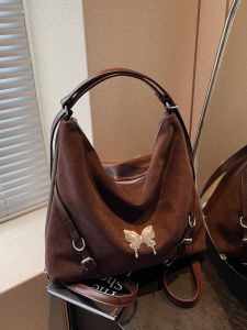 กระเป๋าเป้สะพายหลังผู้หญิงแบบลำลองความจุขนาดใหญ่ กระเป๋าเดินทางฤดูใบไม้ร่วง/ฤดูหนาว กระเป๋าถือทรงเทรนด์ใหม่ 2024 กระเป๋าเป้สะพายหลังแบบสะพายข้างสำหรับเดินทางแบบลำลอง